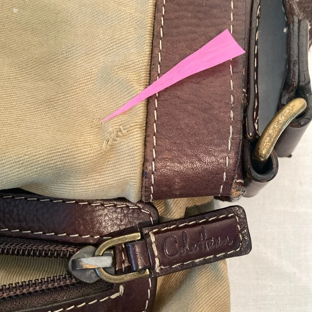 Cole Haan brown leather messenger bag crossbody unisex